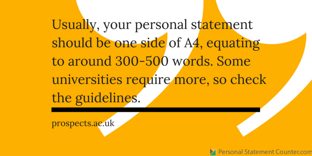 studential personal statement length checker